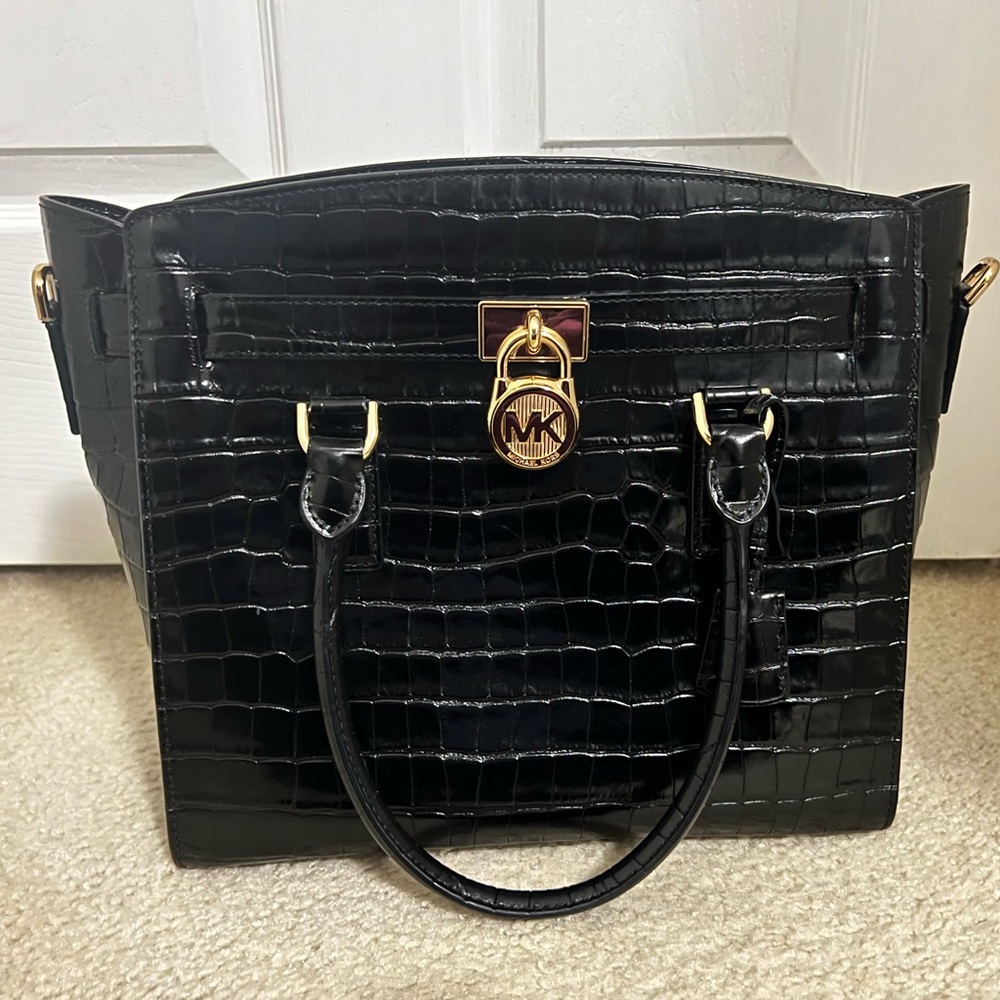 Michael Kors. Large Embossed Hamilton Bag